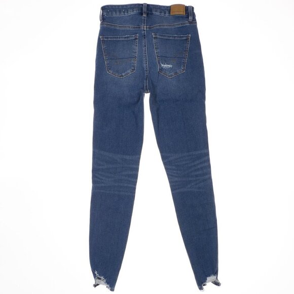 American Eagle Dream Jeans Size 0 Womens Curvy Super Hi Rise Distressed 26x27.5 - Picture 3 of 10